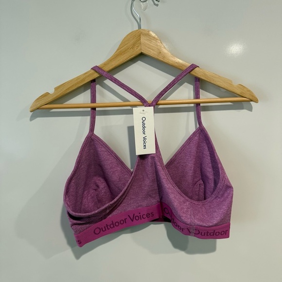 NWT Outdoor Voices Steeplechase Purple Sports Bra - Picture 2 of 6